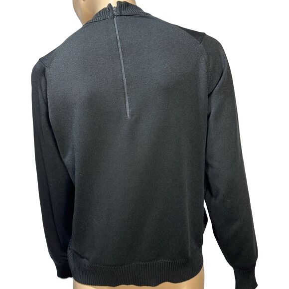 Givenchy Sport Vintage Black Mock Neck Sweater Size 40 M Long Sleeve Pullover - Picture 3 of 9
